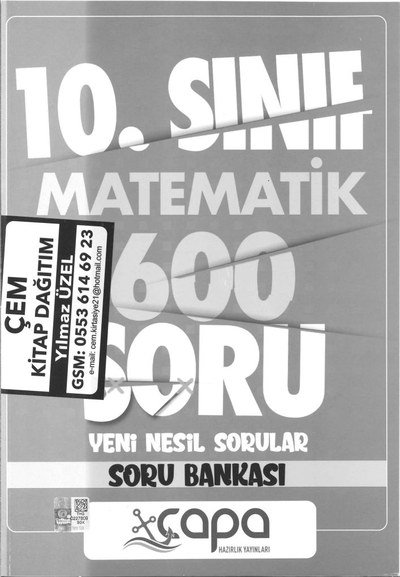 MATEMATİK 600 SORU YENİ NESİL SORULAR SORU BANKASI