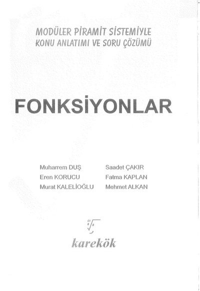 MODÜLER PİRAMİT SİSTEMİYLE FONKSİYONLAR KONU ANLATIMI VE SORU ÇÖZÜMÜ