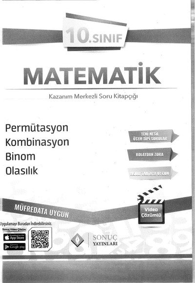 MATEMATİK PERMÜTASYON KOMBİNAYON BİNOM OLASILIK Vivo Fotokopi Merkezi