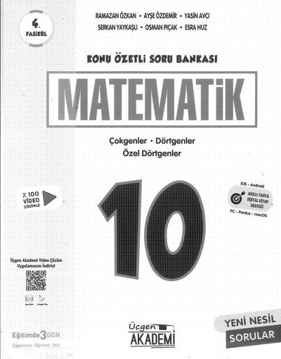 KONU ÖZETLİ SORU BANKASI MATEMATİK ÇOKGENLER DÖRTGENLER ÖZEL DÖRTGENLER Vivo Fotokopi Merkezi