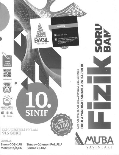 FİZİK SORU BANKASI OKULA YARDIMCI SINAVLARA HAZIRLIK Vivo Fotokopi Merkezi