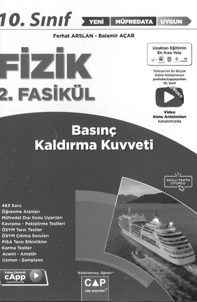 FİZİK 2. FASİKÜL BASINÇ VE KALDIRMA KUVVETİ Vivo Fotokopi Merkezi