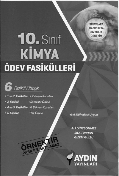 KİMYA ÖDEV FASİKÜLLERİ 6 FASİKÜL KİTAPÇIK Vivo Fotokopi Merkezi