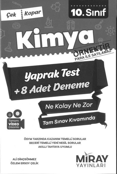 KİMYA YAPRAK TEST +8 ADET DENEME Vivo Fotokopi Merkezi