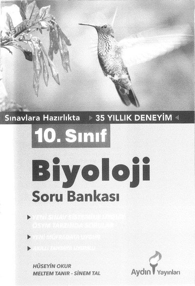 BİYOLOJİ SORU BANKASI Vivo Fotokopi Merkezi