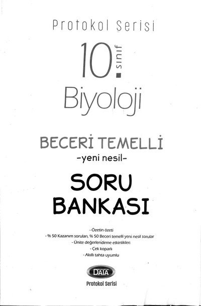 BİYOLOJİ BECERİ TEMELLİ SORU BANKASI