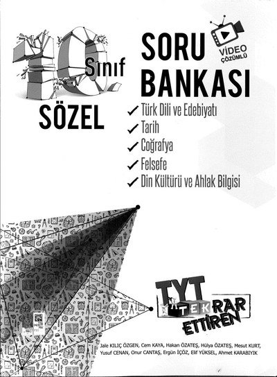 SÖZEL SORU BANKASI TYT TEKRAR ETTİREN VİDEO ÇÖZÜMLÜ Vivo Fotokopi Merkezi