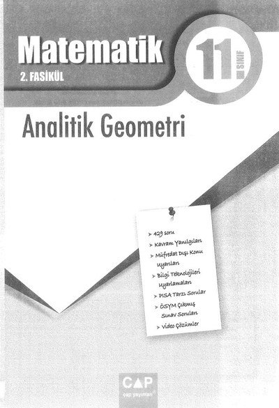 MATEMATİK 2. FASİKÜL ANALİTİK GEOMETRİ Vivo Fotokopi Merkezi
