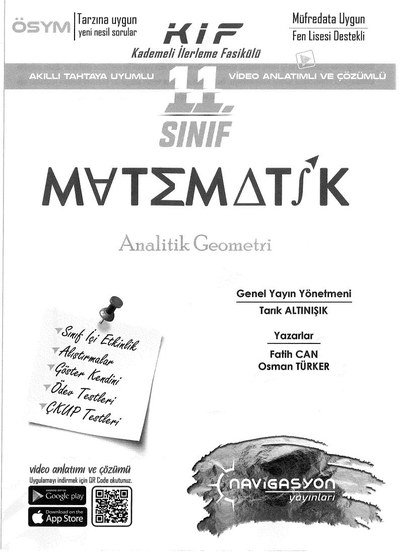MATEMATİK ANALİTİK GEOMETRİ Vivo Fotokopi Merkezi