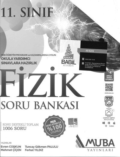 FİZİK SORU BANKASI KONU DESTEKLİ TOPLAM 1006 SORU Vivo Fotokopi Merkezi