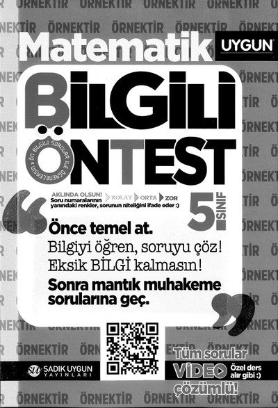 MATEMATİK BİLGİLİ ÖNTEST Vivo Fotokopi Merkezi