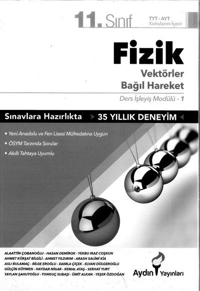 FİZİK VEKTÖRLER BAĞIL HAREKET Vivo Fotokopi Merkezi