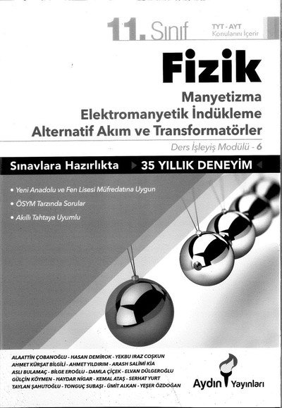 FİZİK MANYETİZMA ELEKTROMANYETİK İNDÜKLEME ALTERNATİF AKIL VE TANSFORMATÖRLER Vivo Fotokopi Merkezi
