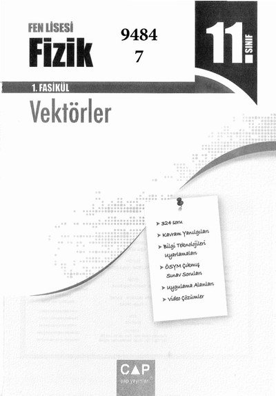 FİZİK 1. FASİKÜL VEKTÖRLER