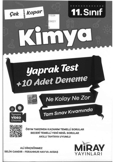 KİMYA YAPRAK TEST +10 ADET DENEME
