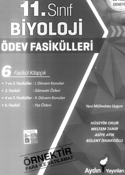 BİYOLOJİ ÖDEV FASİKÜLLERİ 6 FASİKÜL KİTAPÇIK Vivo Fotokopi Merkezi