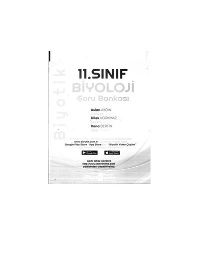 BİYOLOJİ SORU BANKASI Vivo Fotokopi Merkezi