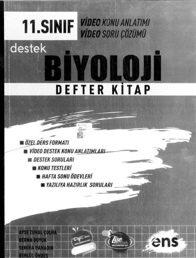 BİYOLOJİ DEFTER KİTAP Vivo Fotokopi Merkezi