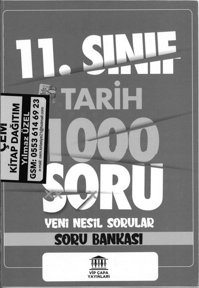 TARİH 1000 SORU YENİ NESİL SORULAR SORU BANKASI Vivo Fotokopi Merkezi