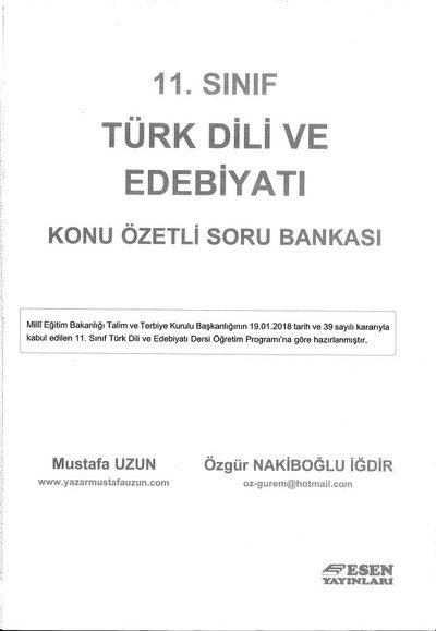 TÜRK DİLİ VE EDEBİYATI KONU ÖZETLİ SORU BANKASI Vivo Fotokopi Merkezi