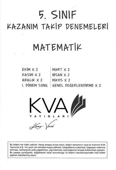 KAZANIM TAKİP DENEMELERİ MATEMATİK Vivo Fotokopi Merkezi