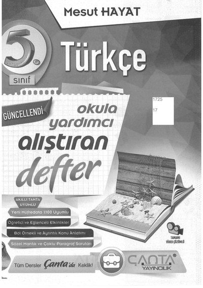 TÜRKÇE OKULA YARDIMCI ALIŞTIRAN DEFTER