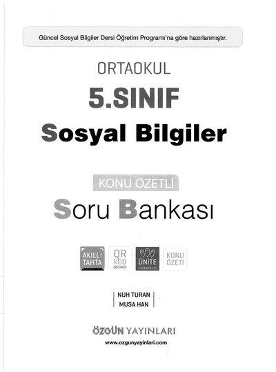 SOSYAL BİLGİLER KONU ÖZETLİ SORU BANKASI Vivo Fotokopi Merkezi