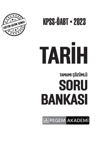 TARİH TAMAMI ÇÖZÜMLÜ SORU BANKASI Vivo Fotokopi Merkezi