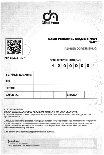 REHBER ÖĞRETMENLİĞİ 6*75 DENEME ÇÖZÜMLÜ Vivo Fotokopi Merkezi