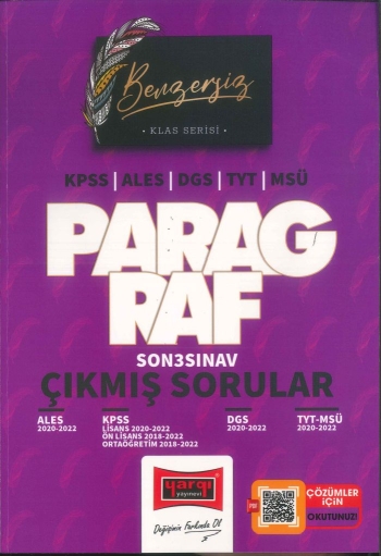 KLAS SERİSİ PARAGRAF ÇIKMIŞ SORULAR (ALES-KPSS-DGS-TYT-MSÜ) 2020-2022 Vivo Fotokopi Merkezi