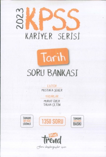 KARİYER SERİSİ TARİH SORU BANKASI1350 SORU Vivo Fotokopi Merkezi