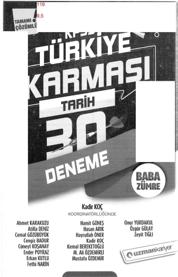 TÜRKİYE KARMASI TARİH 30 DENEME
