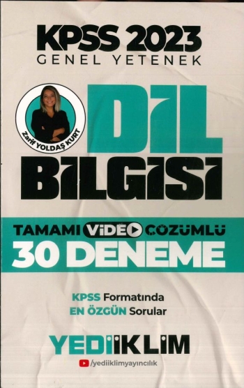 DİL BİLGİSİ TAMAMI VİDEO ÇÖZÜMLÜ 30 DENEME