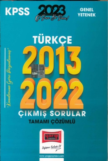 TÜRKÇE 2013-2022 ÇIKMIŞ SORULAR TAMAMI ÇÖZÜMLÜ