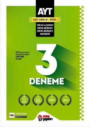 AYT Eşit Ağırlık Sözel 3 Deneme Vivo Fotokopi Merkezi