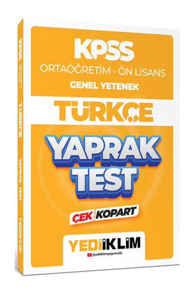Ortaöğretim Ön Lisans Genel Yetenek Türkçe Çek Kopart Yaprak Test Vivo Fotokopi Merkezi