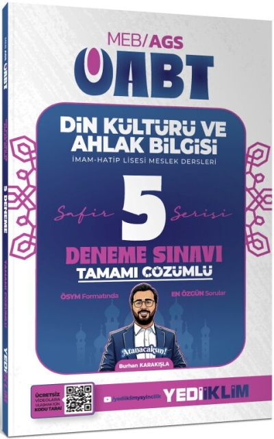 2027 MEB AGS ÖABT Safir Din Kültürü Ve Ahlak Bilgisi Tamamı Çözümlü 5 Deneme Yediiklim Yayınları Vivo Fotokopi Merkezi