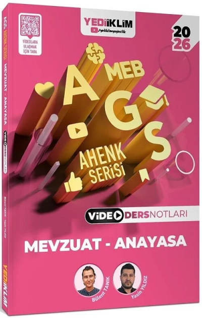 2026 MEB-AGS Mevzuat Anayasa Video Ders Notları Ahenk Serisi Yediiklim Yayınları Vivo Fotokopi Merkezi