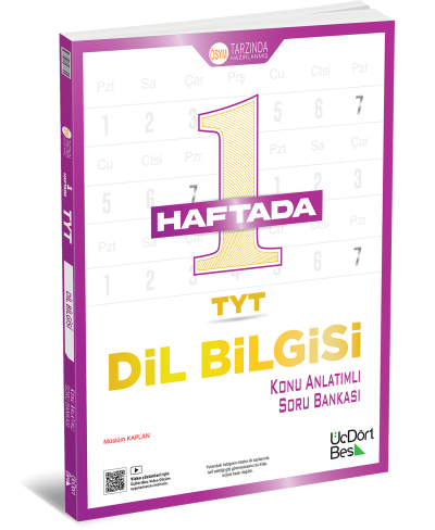 2027 TYT 1 Haftada TYT Dil Bilgisi Konu Anlatımlı Soru Bankası Üç Dört Beş Yayınları Vivo Fotokopi Merkezi