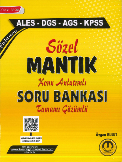 2025 Tüm Sınavlar Sözel Mantık Soru Bankası Tasarı Eğitim Yayınları Vivo Fotokopi Merkezi