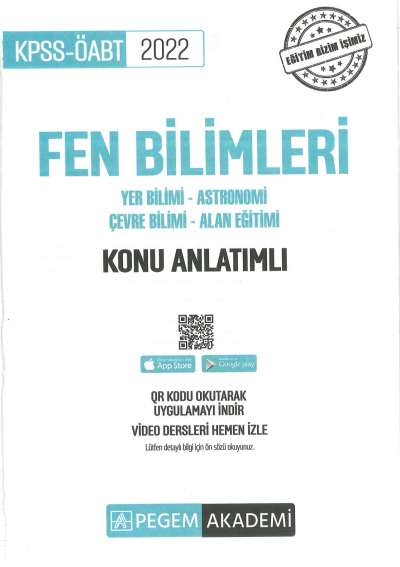 FEN BİLİMLERİ KONU ANLATIMI YER BİLİMİ-ASTRONOMİ-ÇEVRE BİLİMİ-ALAN EĞİTİMİ Vivo Fotokopi Merkezi