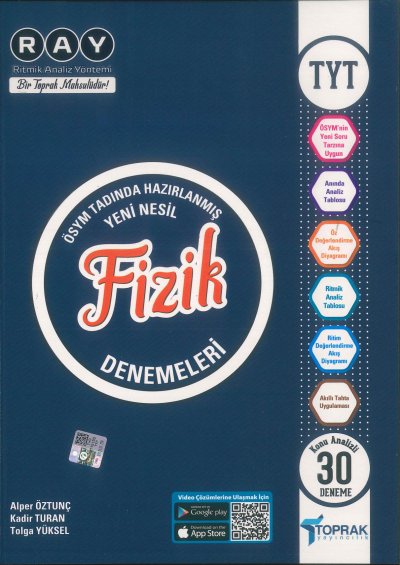 TYT Fizik RAY Konu Analizli 30 Deneme Toprak Yayıncılık Vivo Fotokopi Merkezi