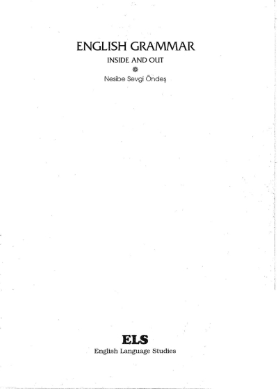 English Grammar Inside And Out Nesibe Sevgi Öndeş Vivo Fotokopi Merkezi