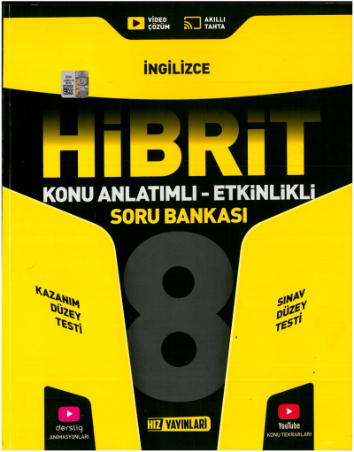 8. Sınıf HİBRİT İngilizce Soru Bankası Hız Yayınları Vivo Fotokopi Merkezi