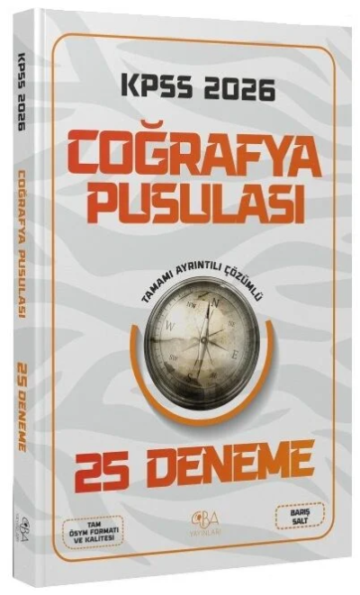 2026 KPSS Coğrafya Pusulası 25 Deneme Çözümlü CBA Yayınları Vivo Fotokopi Merkezi