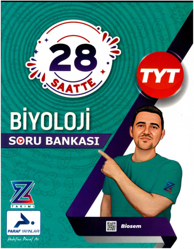 TYT 28 Saatte Biyoloji Soru Bankası PRF Paraf Yayınları Vivo Fotokopi Merkezi