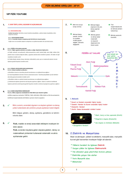 2021 Güncel TYT VİP FİZİK ÇekAP Serisi Vivo Fotokopi Merkezi