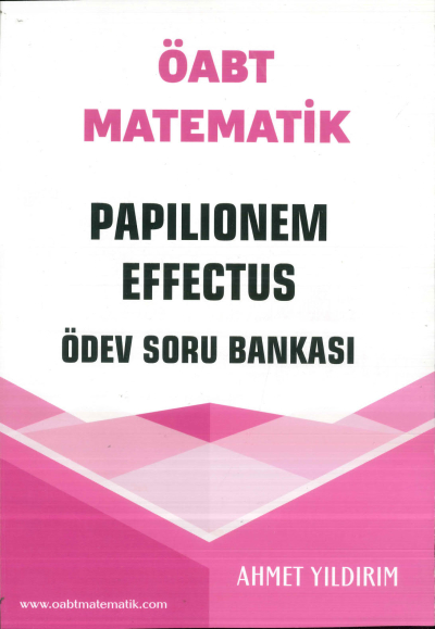 ÖABT Matematik Papilionem Effectus Ödev Soru Bankası Ahmet Yıldırım Vivo Fotokopi Merkezi