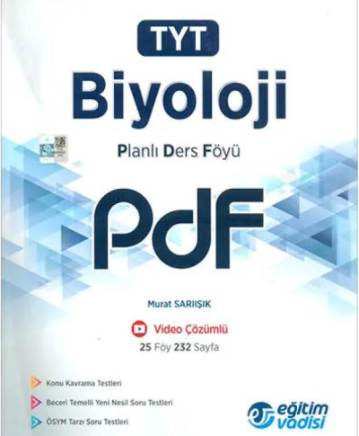 TYT Biyoloji Planlı Ders Föyü PDF Eğitim Vadisi Yayınları Vivo Fotokopi Merkezi