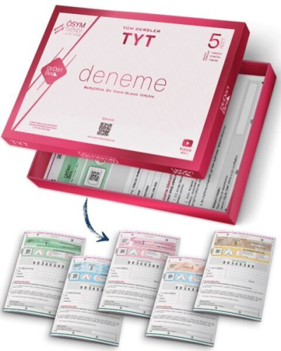 TYT Tüm Dersler 5'li Paket Deneme Video Çözümlü Üç Dört Beş Yayınları Vivo Fotokopi Merkezi